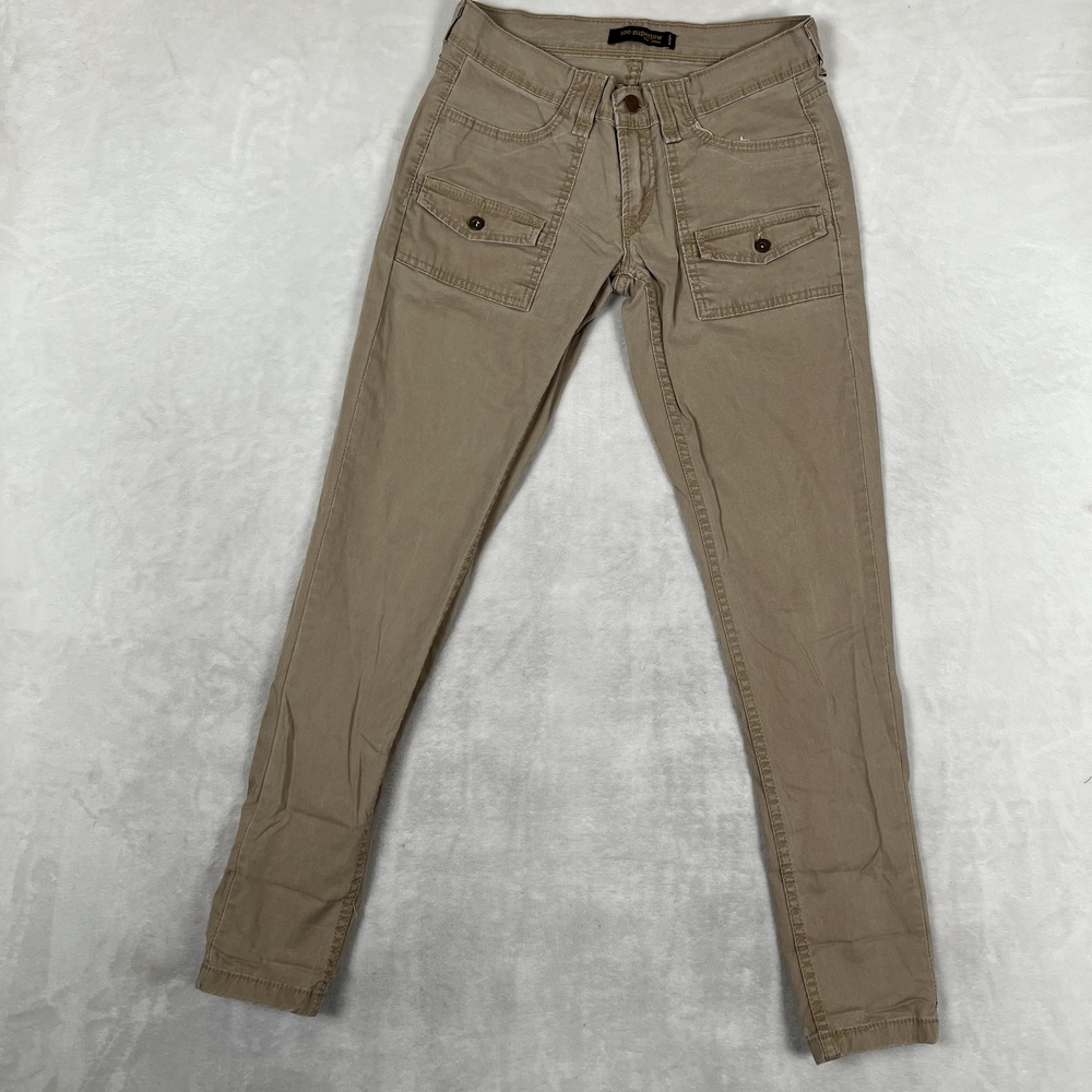 Levi's 524 Too Superlow Skinny Jeans Womoens 5 Beige Cargo Ultra Low-Rise Denim